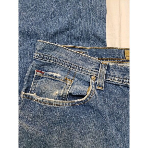 BKE 67 San Antonio Jeans Men's Size 36x32 Y2K Baggy Wide Leg Distressed KBK3032L - Picture 12 of 16